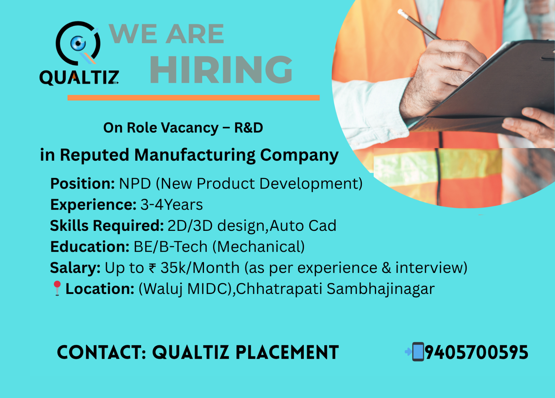 Job in R&D for NPD (New Product Development) on role job vacancy – production department interview date 091025 & 101025 company reputed manufacturing company position ppc ( production planning control) experience freshers education beb tech (4)
